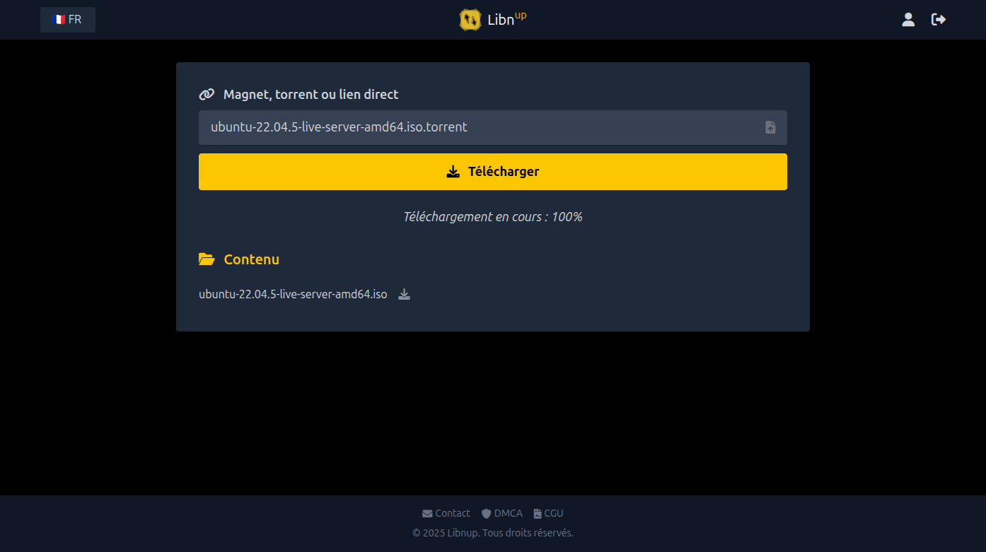 Téléchargement de torrent